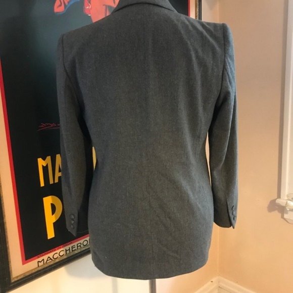 Pendleton: Classic Vintage Gray Virgin Wool One Button Blazer Sz 8P - Picture 2 of 9